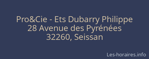 Pro&Cie - Ets Dubarry Philippe