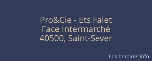 Pro&Cie - Ets Falet