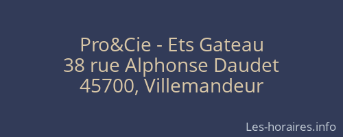 Pro&Cie - Ets Gateau