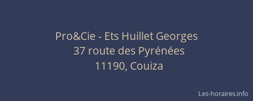 Pro&Cie - Ets Huillet Georges