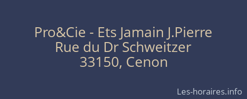 Pro&Cie - Ets Jamain J.Pierre