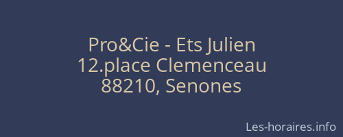 Pro&Cie - Ets Julien