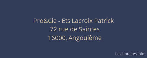 Pro&Cie - Ets Lacroix Patrick
