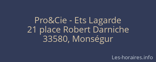 Pro&Cie - Ets Lagarde