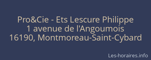 Pro&Cie - Ets Lescure Philippe
