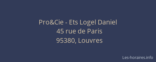 Pro&Cie - Ets Logel Daniel