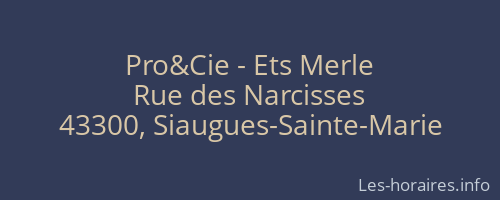 Pro&Cie - Ets Merle