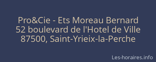 Pro&Cie - Ets Moreau Bernard