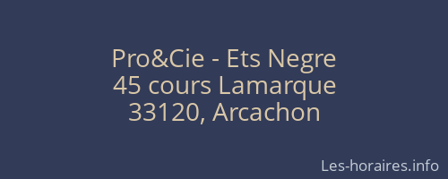 Pro&Cie - Ets Negre