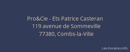 Pro&Cie - Ets Patrice Casteran