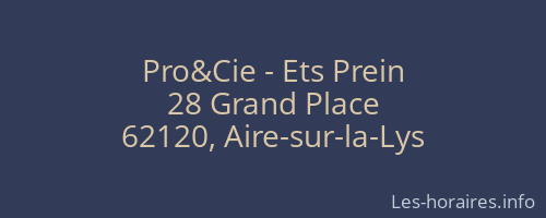 Pro&Cie - Ets Prein