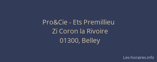 Pro&Cie - Ets Premillieu