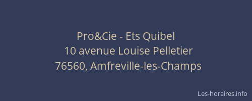 Pro&Cie - Ets Quibel