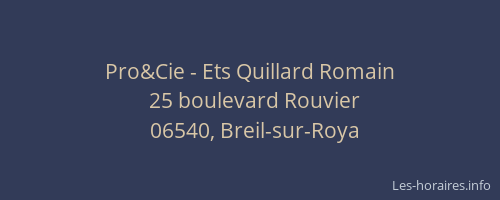 Pro&Cie - Ets Quillard Romain