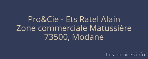 Pro&Cie - Ets Ratel Alain