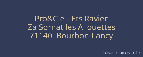 Pro&Cie - Ets Ravier