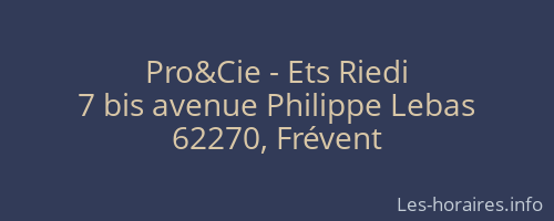 Pro&Cie - Ets Riedi