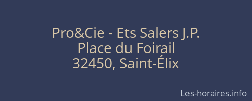 Pro&Cie - Ets Salers J.P.