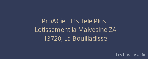 Pro&Cie - Ets Tele Plus