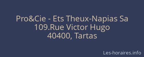 Pro&Cie - Ets Theux-Napias Sa