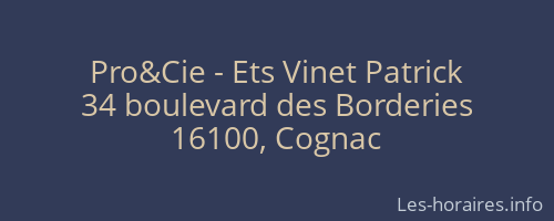 Pro&Cie - Ets Vinet Patrick