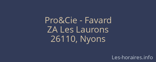 Pro&Cie - Favard