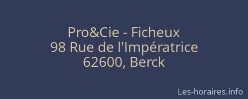Pro&Cie - Ficheux