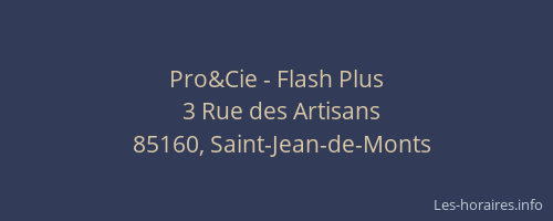 Pro&Cie - Flash Plus