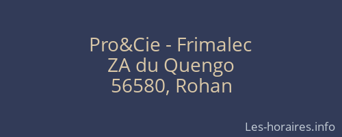 Pro&Cie - Frimalec