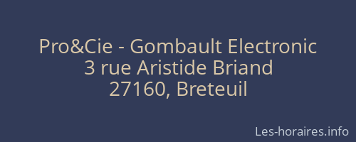 Pro&Cie - Gombault Electronic