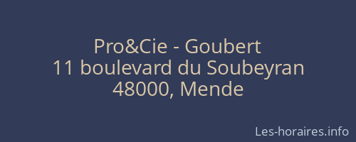 Pro&Cie - Goubert