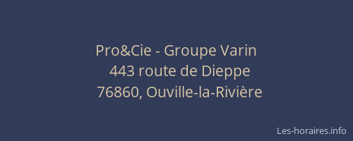 Pro&Cie - Groupe Varin