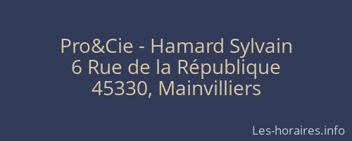 Pro&Cie - Hamard Sylvain