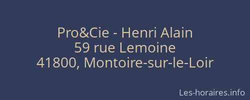 Pro&Cie - Henri Alain