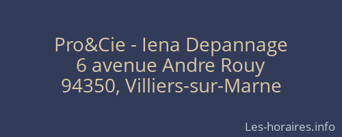Pro&Cie - Iena Depannage