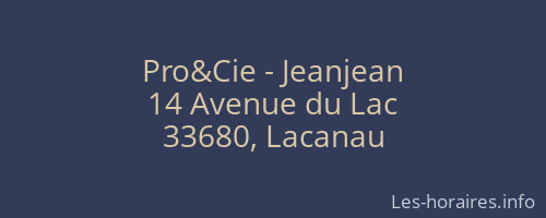 Pro&Cie - Jeanjean
