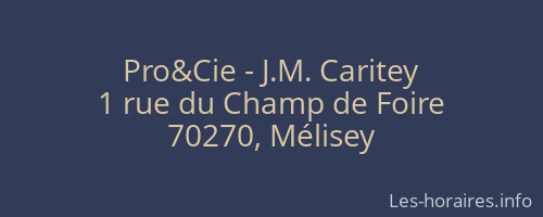 Pro&Cie - J.M. Caritey