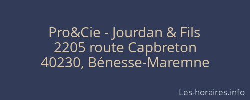 Pro&Cie - Jourdan & Fils
