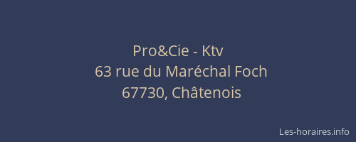 Pro&Cie - Ktv
