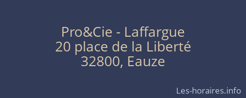 Pro&Cie - Laffargue