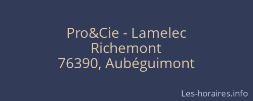 Pro&Cie - Lamelec