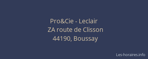 Pro&Cie - Leclair