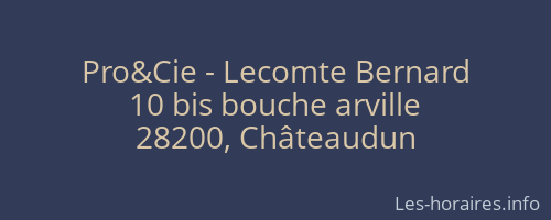 Pro&Cie - Lecomte Bernard