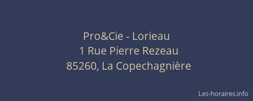Pro&Cie - Lorieau