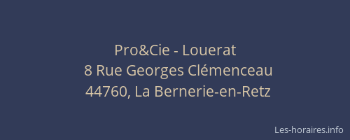 Pro&Cie - Louerat