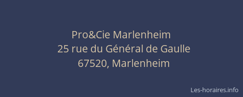 Pro&Cie Marlenheim