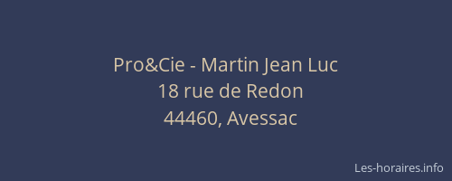 Pro&Cie - Martin Jean Luc