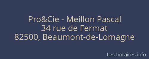 Pro&Cie - Meillon Pascal