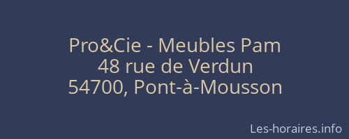 Pro&Cie - Meubles Pam