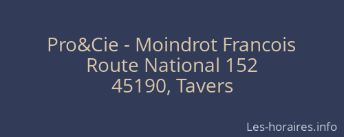 Pro&Cie - Moindrot Francois